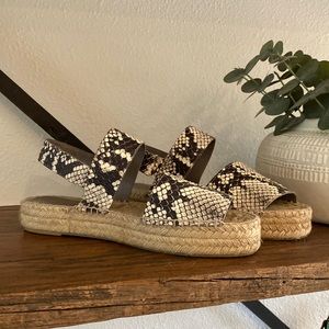 Vince faux Snakeskin Espadrilles